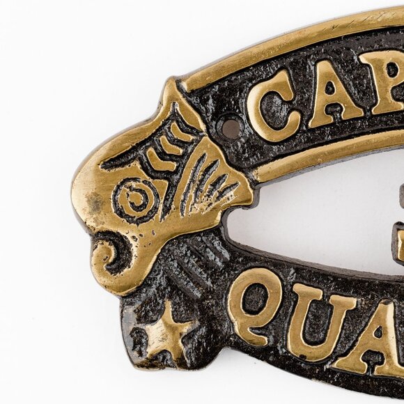 Captain's Quarters Door Plate Nautical Charm Plaque, Ship Boat Sign, Wall Decor - Picture 5 of 12